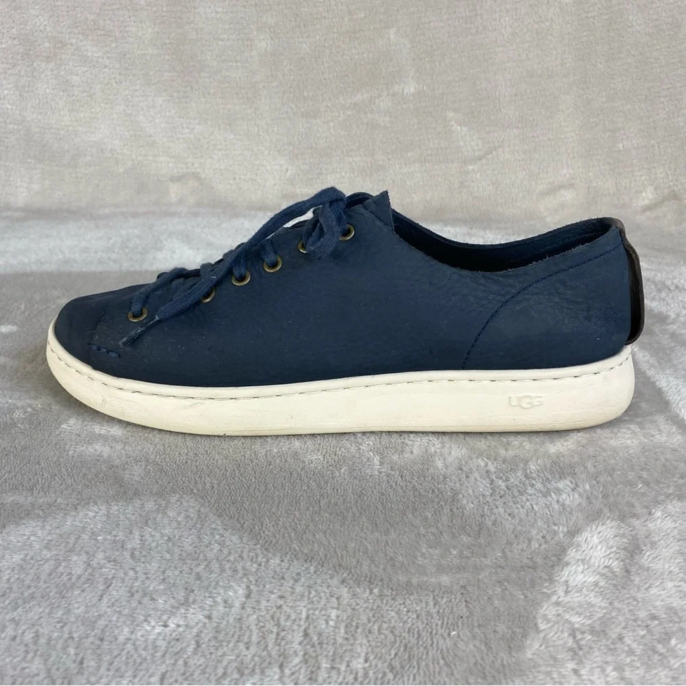UGG Australia Pismo Men's Sneaker Shoes Size 8.5 Navy Blue Nubuck Leather